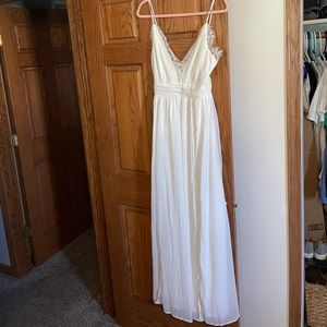 White maxi dress